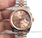 Swiss Grade 2 Tone Rose Gold Rolex Datejust 36mm Jubilee Watch - AR Factory